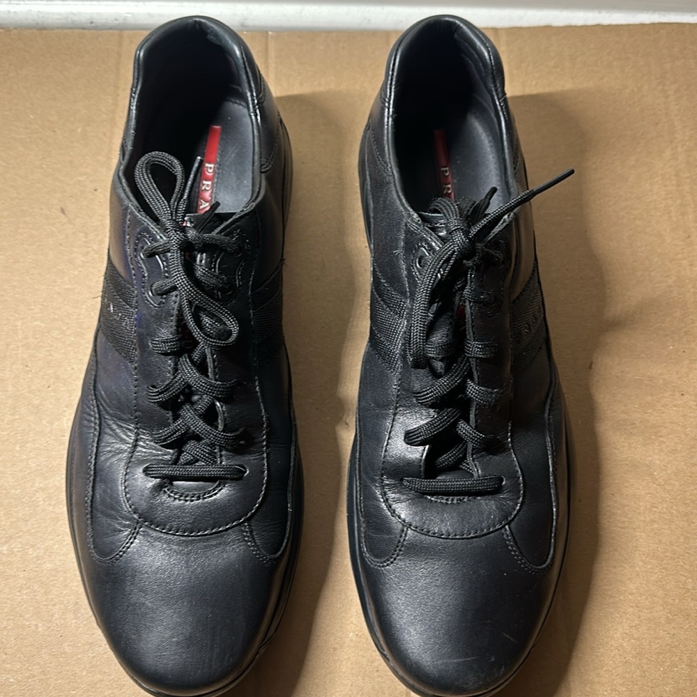 Men classic Prada black leather size 13 - Picture 2 of 4
